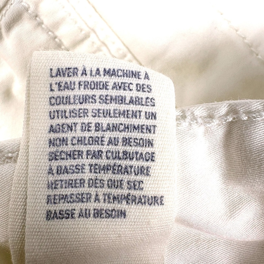 Y2K American Eagle Ultra Low Rise Perfect Shortie Shorts Womens Sz 6 White Micro - Picture 15 of 16